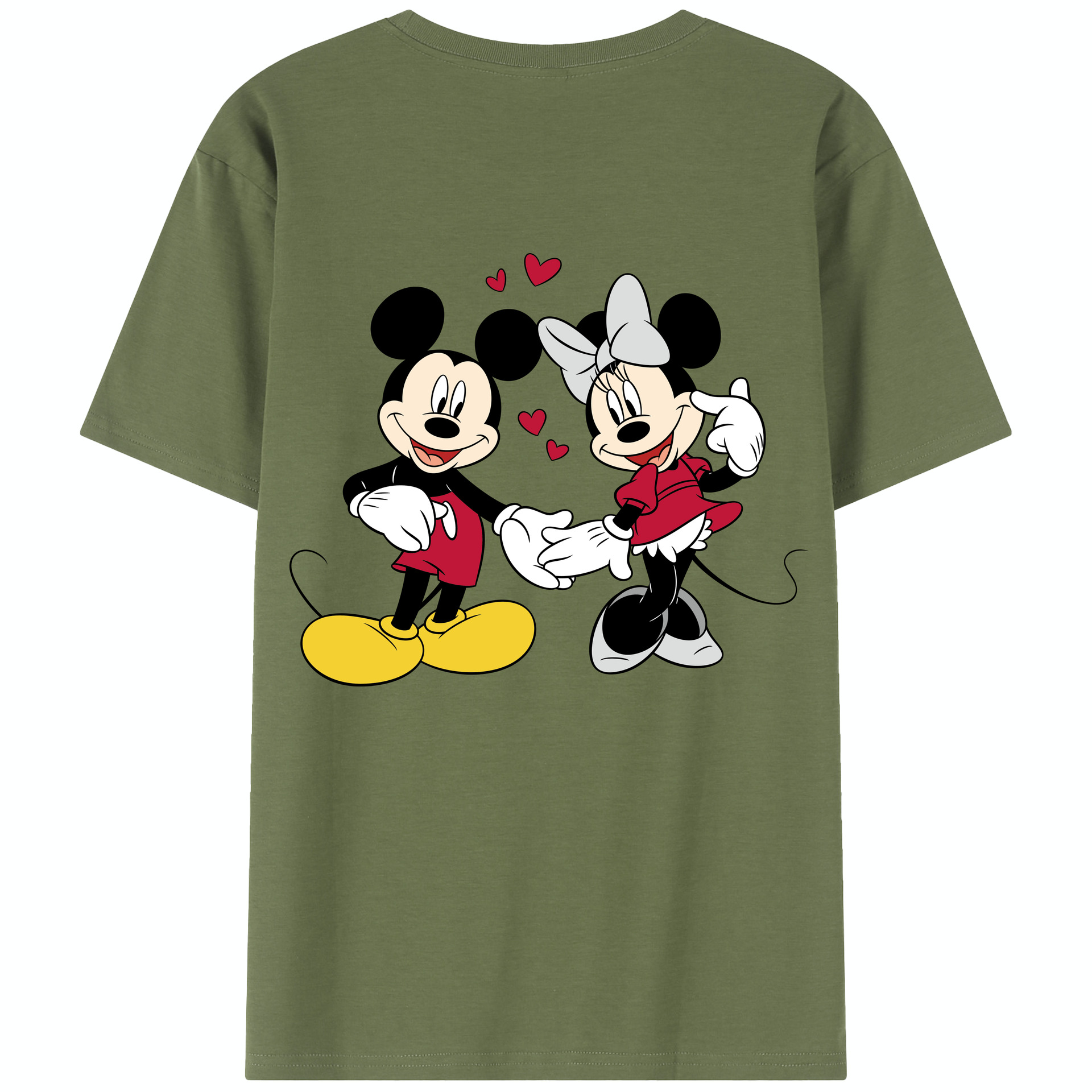 （画像用） ミッキーマウス Mickey Mouse 綿100％半袖Tシャツ（背面プリント）